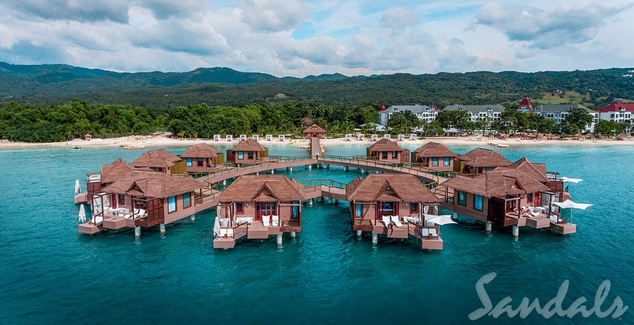 Bungalows sobre el agua de Sandals South Coast